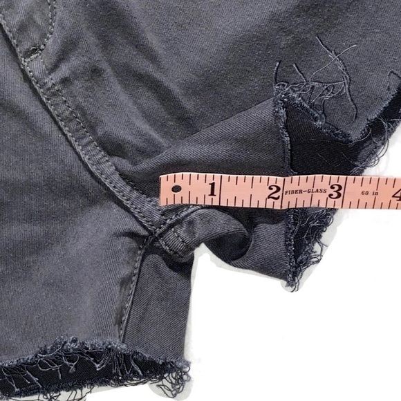 DL1961 Mid Rise Super Soft Dark Grey Jean Shorts - Picture 8 of 13